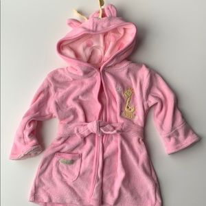 Girls baby giraffe robe 0-9 months